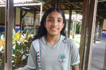 Foto: Maria Eduarda Silveira, estudante - Foto: Eliseu Dias / Ascom Seduc